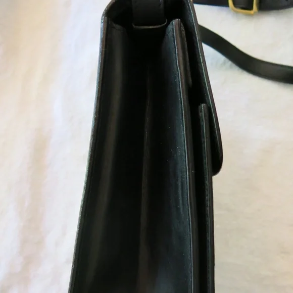 Mark Cross Leather Uptown Black Crossbody Shoulder Bag